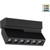 359759 OVER NT25 396 черный Светильник накладной с перекл. цв. температуры IP20 LED 6W 180-265V 2700К/3200К/4000К EOS