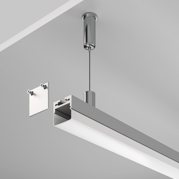 Алюминиевый профиль подвесной -накладной 20x20 ALM-2020B-S-2M