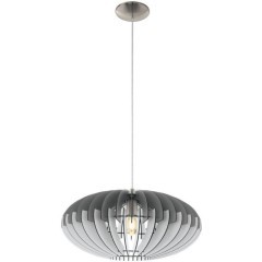 32833 Подвес SOTOS 1, 1x60W(E27), ?500, сталь, никель мат, дерево, серый, белый