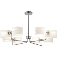 SLE1121-102-08 Светильник потолочный Хром/Молочно-Белый E14 8*40W AERIN