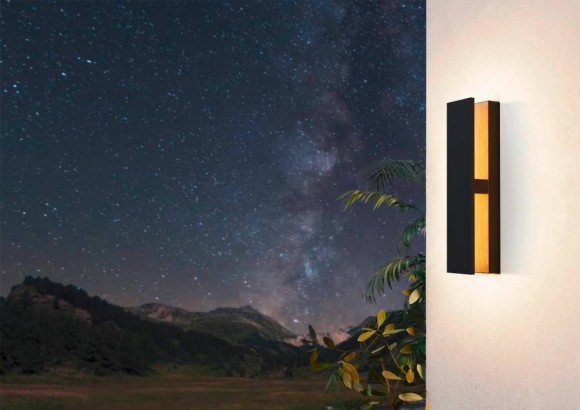 900291 Уличный настенный светильник COSTORIO, LED 12W, 1300lm, IP44, L370, B80, H110, алюминий, черный, коричневый