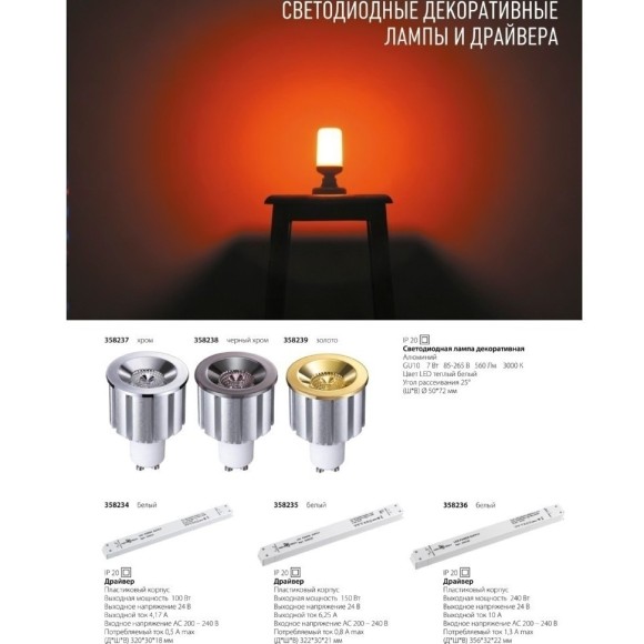 Драйвер Novotech KIT 240W 358236 24V