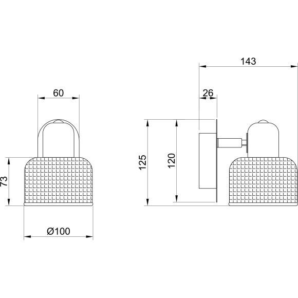 Спот настенный Freya FR5344-WL-01-CH Debora под лампу 1xE27 40W