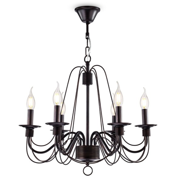 Люстра подвесная Freya FR2046-PL-06-BR Velia под лампы 6xE14 60W