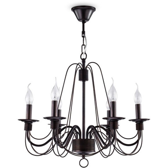 Люстра подвесная Freya FR2046-PL-06-BR Velia под лампы 6xE14 60W