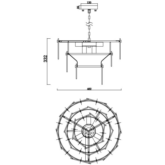 Люстра подвесная Freya FR5197PL-05BS Sophia под лампы 5xE14 60W