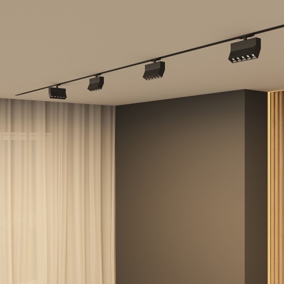 Однофазный двужильный светодиодный трековый светильник Denkirs DK6436-BK Edder 3000К 780Лм CRI90+ 24° 10Вт