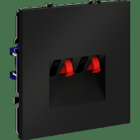 VLS060308 Розетка акустическая 4-местная для подключения динамиков и других звуковоспроизводящих устройств (для проводов сечением 0,5 — 4 ММ²) черного матового цвета VOLTUM S70 (черный матовый)