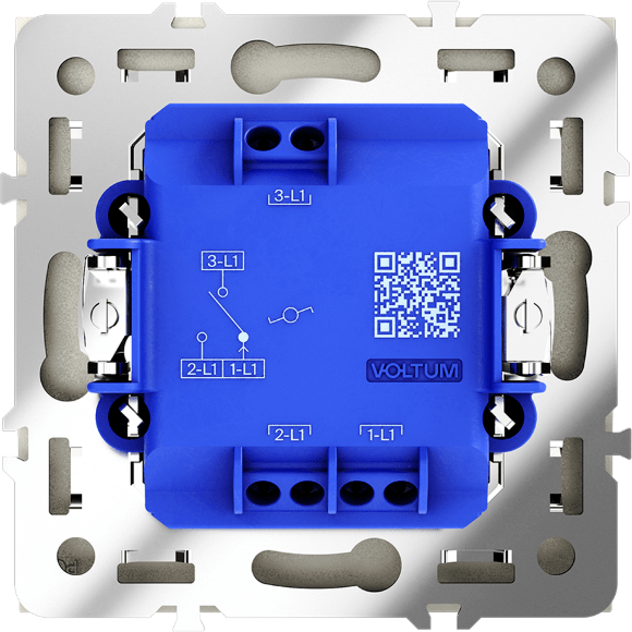 VLS010404 Проходной выключатель (переключатель) встраиваемый одноклавишный с подсветкой 10 ампер (2200 Ватт) шелкового цвета VOLTUM S70 (шелк)