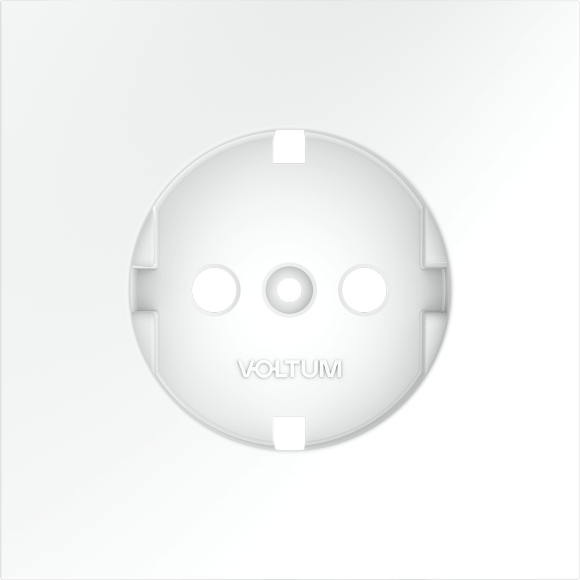 VLS000602 Накладка для розетки с заземлением белого матового цвета VOLTUM S70 (белый матовый)