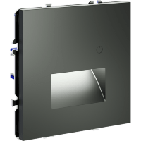 VLS070706 Подсветка светодиодная встраиваемая в подрозетник с датчиком движения и сенсорным выключателем (без рамки) титанового цвета VOLTUM S70, 3000-4200-6500 Кельвинов, 1 Ватт, 120 Градусов (титан)