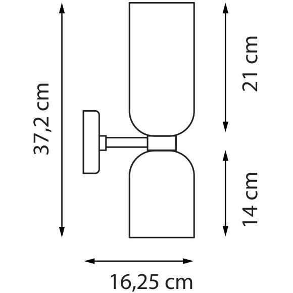 Бра Lightstar Flop 766631 классического вида, основание латунного цвета, плафоны стекло, под две лампы Е14, без выключателя на корпусе, высотой 37 см