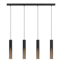 901733 EGLO BARBOTTO Подвесной светильник на 4 лампы GU10, 18Вт, сталь, дерево, коричневый, L925 H1100