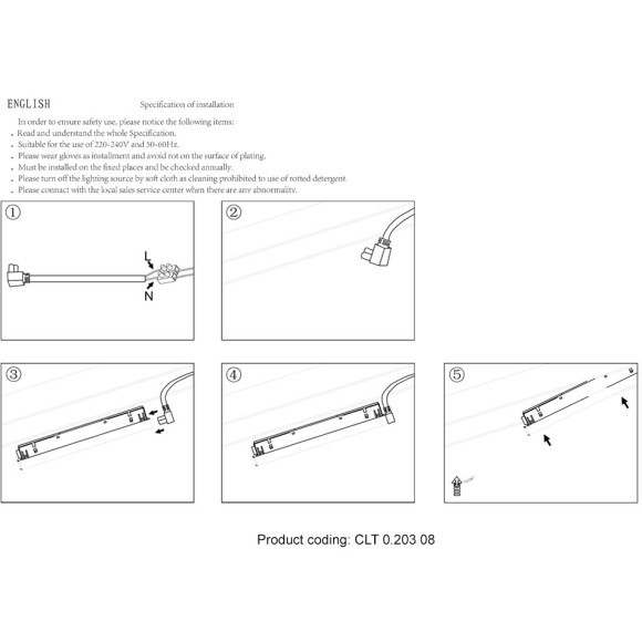 Драйвер встраиваемый в шинопровод 100Ватт Space 48V Crystallux CLT 0.203 08 WH
