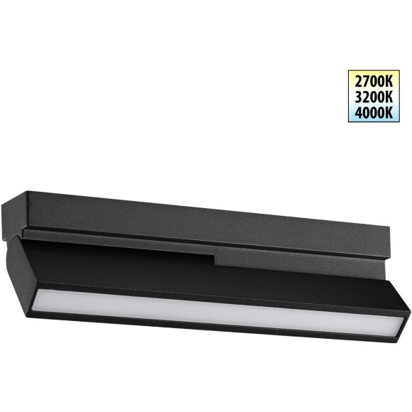 359766 OVER NT25 398 черный Светильник накладной с перекл. цв. температуры IP20 LED 12W 180-265V 2700К/3200К/4000К EOS