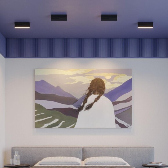 359766 OVER NT25 398 черный Светильник накладной с перекл. цв. температуры IP20 LED 12W 180-265V 2700К/3200К/4000К EOS