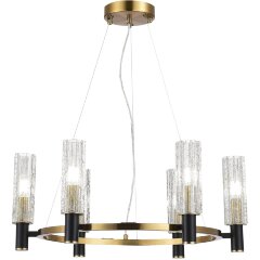 SL1238.303.06 Люстра подвесная ST-Luce Латунь/Кракелированное стекло E14 6*40W CASALI