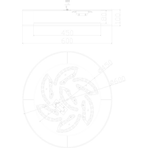 Настенно-потолочный светильник Freya FR6005CL-L48G Zoticus светодиодный LED 48W