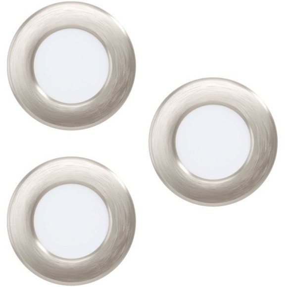 99141 Светодиодный комплект встраиваемых светильников FUEVA 5, 3х2,7W (LED), ?86, ET26, 3х300lm, 3000K, ст