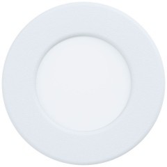 99206 Светодиодный встраиваемый светильник FUEVA 5, 2,7W (LED), ?86, ET26, IP44, 360lm, 4000K, сталь, бел