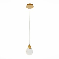SL6104.203.01 Подвес ST-Luce Золотистый/Прозрачный,С пузырьками воздуха LED 1*3W 3000K MONTECELIO