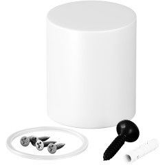 Торцевая металлическая заглушка Nemo D25 белый 20318