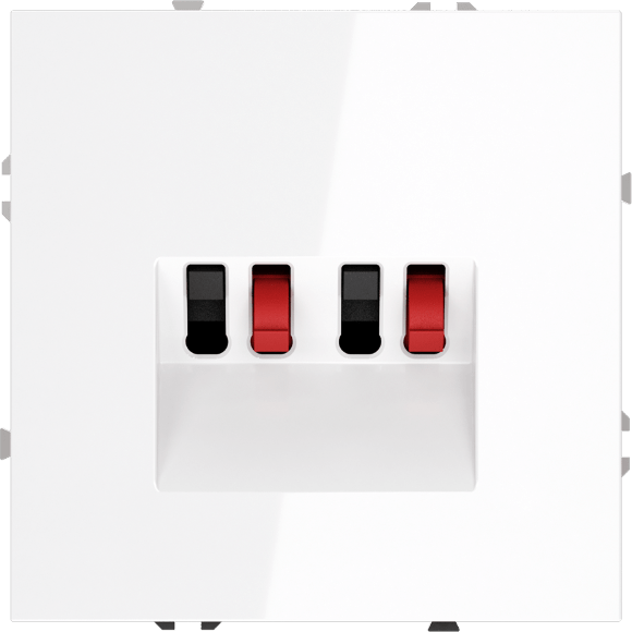 VLS060301 Розетка акустическая 4-местная для подключения динамиков и других звуковоспроизводящих устройств (для проводов сечением 0,5 — 4 ММ²) белого глянцевого цвета VOLTUM S70 (белый глянцевый) VLS060301 Розетка акустическая 4-местная для подключения динамиков и других звуковоспроизводящих устройств (для проводов сечением 0,5 — 4 ММ²) белого глянцевого цвета VOLTUM S70 (белый глянцевый)