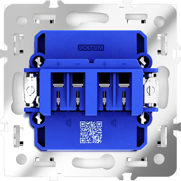 VLS060301 Розетка акустическая 4-местная для подключения динамиков и других звуковоспроизводящих устройств (для проводов сечением 0,5 — 4 ММ²) белого глянцевого цвета VOLTUM S70 (белый глянцевый) VLS060301 Розетка акустическая 4-местная для подключения динамиков и других звуковоспроизводящих устройств (для проводов сечением 0,5 — 4 ММ²) белого глянцевого цвета VOLTUM S70 (белый глянцевый)