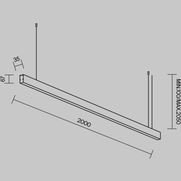 Линейный светильник Technical LL312039