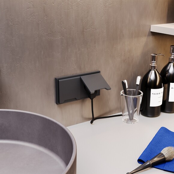 VLS040307 Розетка встраиваемая с заземлением, защитными шторками и крышкой 16 Ампер (3500 Ватт) графитового цвета VOLTUM S70 (графит) VLS040307 Розетка встраиваемая с заземлением, защитными шторками и крышкой 16 Ампер (3500 Ватт) графитового цвета VOLTUM S70 (графит)