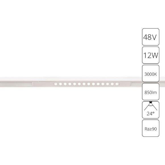 A7286PL-1WH Трековый магнитный светодиодный светильник Arte Lamp Optima CRI90+ 3000К 850Лм 24° 12Вт