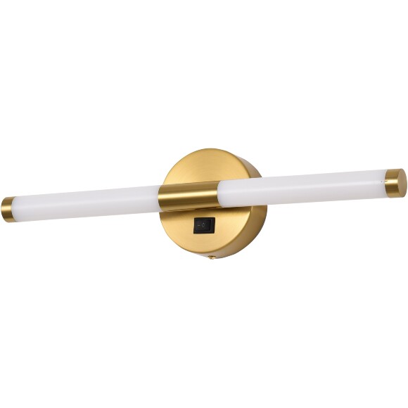 Подсветка для картин Lightstar Noce 201011, LED 9Вт 480Лм CCT переключатель цвет. температуры 3000;4000;6000К, настенный светильник для зеркала, латунь, не поворотный, с выключателем