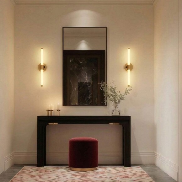 Подсветка для картин Lightstar Noce 201011, LED 9Вт 480Лм CCT переключатель цвет. температуры 3000;4000;6000К, настенный светильник для зеркала, латунь, не поворотный, с выключателем