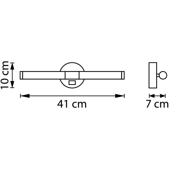 Подсветка для картин Lightstar Noce 201011, LED 9Вт 480Лм CCT переключатель цвет. температуры 3000;4000;6000К, настенный светильник для зеркала, латунь, не поворотный, с выключателем