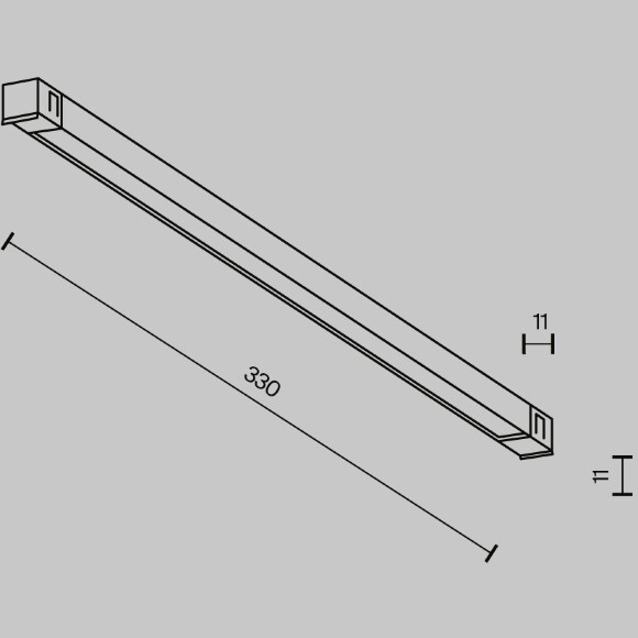 Трековый светильник Technical TR240-2-6W3K-B