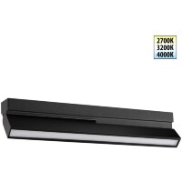 359767 OVER NT25 398 черный Светильник накладной с перекл. цв. температуры IP20 LED 18W 180-265V 2700К/3200К/4000К EOS