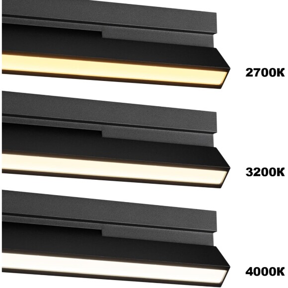 359767 OVER NT25 398 черный Светильник накладной с перекл. цв. температуры IP20 LED 18W 180-265V 2700К/3200К/4000К EOS