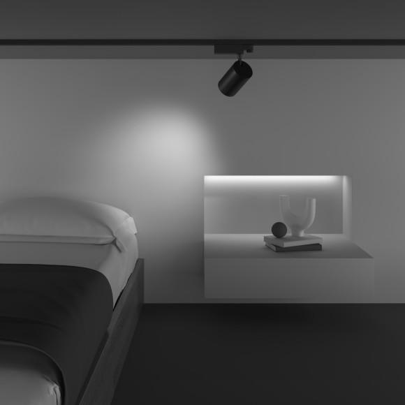 Однофазный двужильный светодиодный трековый светильник Maytoni Unity TR029-3-10W4K-B-1 Focus LED 4000К 900Лм CRI90+ 24° 10Вт