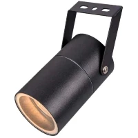 Favourite Bonum 4793-1U Черный уличный ландшафтный светильник накладного монтажа, с цилиндрическим плафоном диаметра 6см, L100xW66xH170, под сменную лампу GU10 макс. 35Ви, IP65, 220В