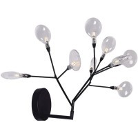 Бра Crystal Lux EVITA AP9 BLACK/TRANSPARENT