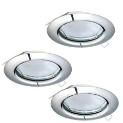 94236 Комплект светодиодных встраиваемых светильников PENETO, 3x3W (GU10), ?78, сталь, хром
