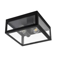Уличный потолочный светильник Arte Lamp A4569PF-2BK BELFAST IP44 под лампы 2xE27 60W