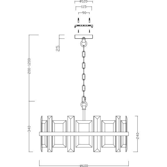 Люстра подвесная Maytoni MOD201PL-05N Cerezo под лампы 5xE14 40W