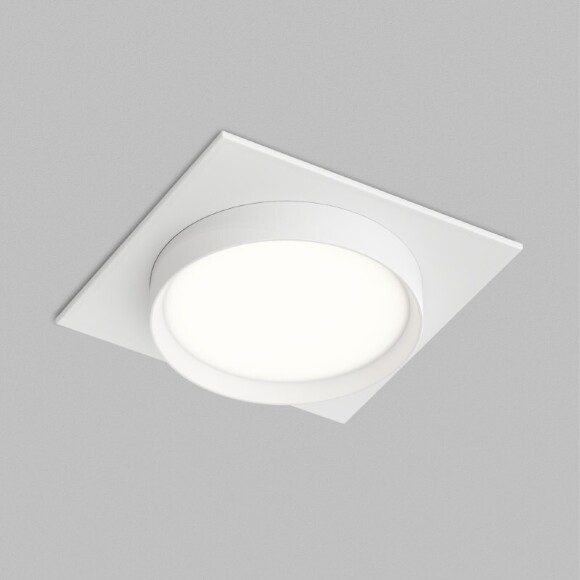 Встраиваемый светильник RATIO, GX53, до 15 Вт, LED, IP20, белый, алюминий, акрил