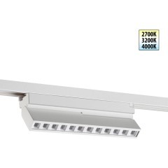 359739 PORT NT25 240 белый Светильник однофазный двухжильный трековый с переключ. цв. температуры IP20 LED 12W 180-265V 2700К/3200К/4000К EOS
