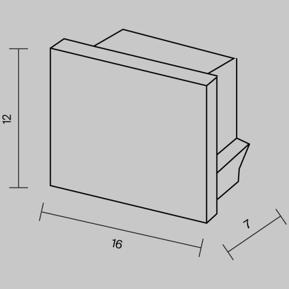 Комплект заглушек (для профиля 16×12) 10 шт., 642022