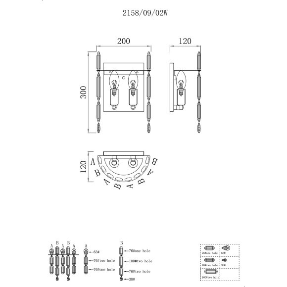 Люстра потолочная Stilfort 1046/05/08PT серия Vase