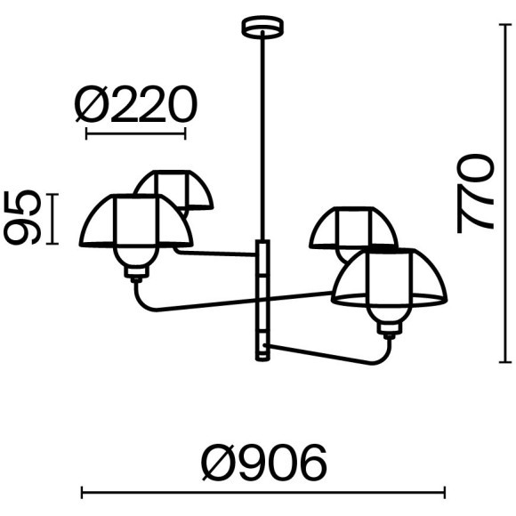 Подвесной светильник Maytoni MOD177PL-04B Подвесной светильник Maytoni MOD177PL-04B