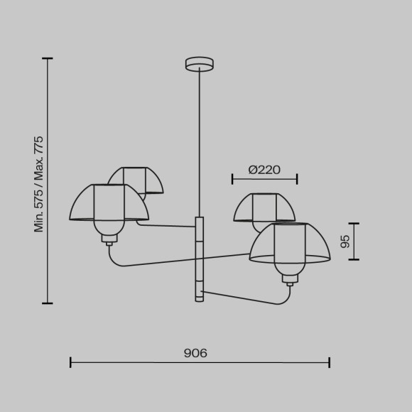 Подвесной светильник Maytoni MOD177PL-04B Подвесной светильник Maytoni MOD177PL-04B