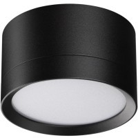 371034 Черный накладной спот-цилиндр высотой 5см под лампу GX53 макс 12Вт 220-240V IP20 Novotech LIRIO